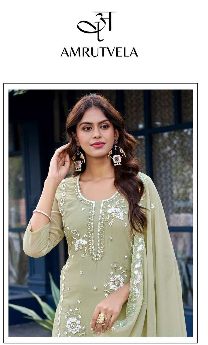 HEAVY FOX GEORGETTE COLLECTION D.NO. - AV -1024 BY AMRUTVELA